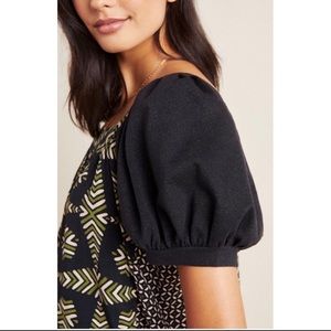 Anthropologie Maeve Catania Puff Sleeve Top